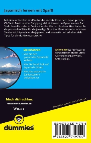 Buchcover und Innenansicht für das Buch: Reise-Sprachführer Japanisch für Dummies