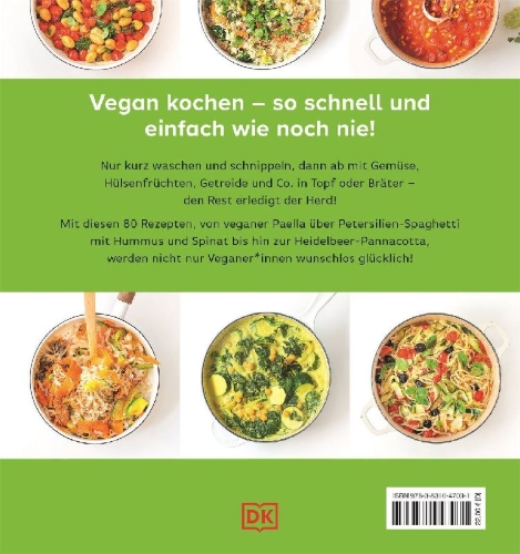 Buchcover und Innenansicht für das Buch: Vegan One Pot