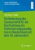 Buchcover und Innenansicht für das Buch: Die Bedeutung der Literaturkritik für die Durchsetzung des Ästhetisierungsparadigmas in Deutschland seit dem 18. Jahrhundert