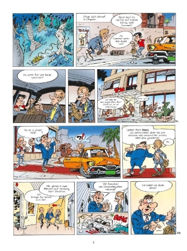 Buchcover und Innenansicht für das Buch: Marsupilami 10: Rififi en Palombie