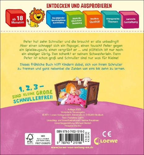 Buchcover und Innenansicht für das Buch: Schnuller sind nur was für Kleine!