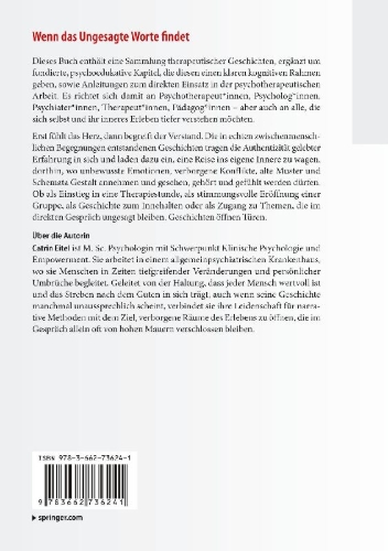 Buchcover und Innenansicht für das Buch: Wenn das Ungesagte Worte findet