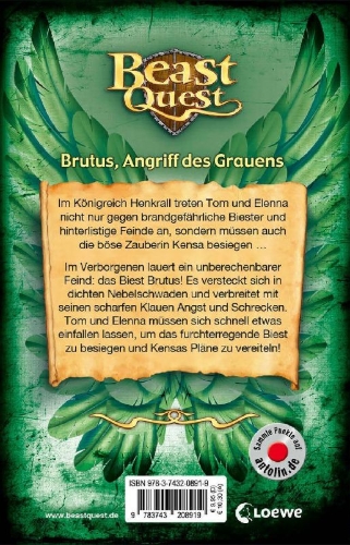 Buchcover und Innenansicht für das Buch: Brutus the Hound of Horror