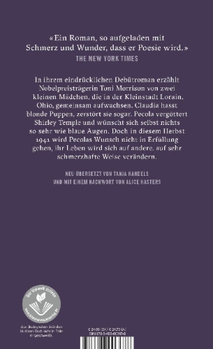 Buchcover und Innenansicht für das Buch: The Bluest Eye