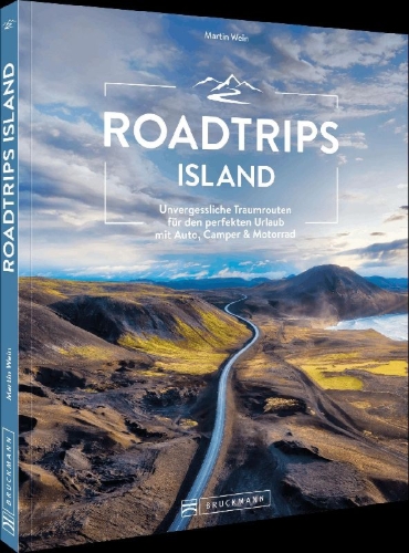 Buchcover und Innenansicht für das Buch: Roadtrips Island