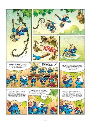 Buchcover und Innenansicht für das Buch: Les schtroumpfs & le Village des filles