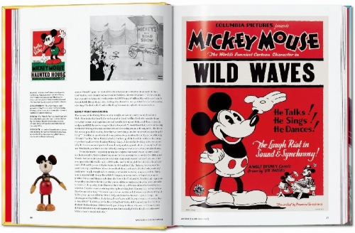 Buchcover und Innenansicht für das Buch: Walt Disney's Mickey Mouse. The Ultimate History