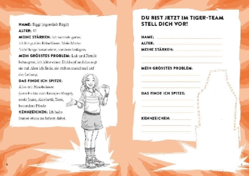 Buchcover und Innenansicht für das Buch: Tiger-Team - Der Fluch des Pharao