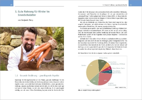 Buchcover und Innenansicht für das Buch: Kinder essen im Ganztag