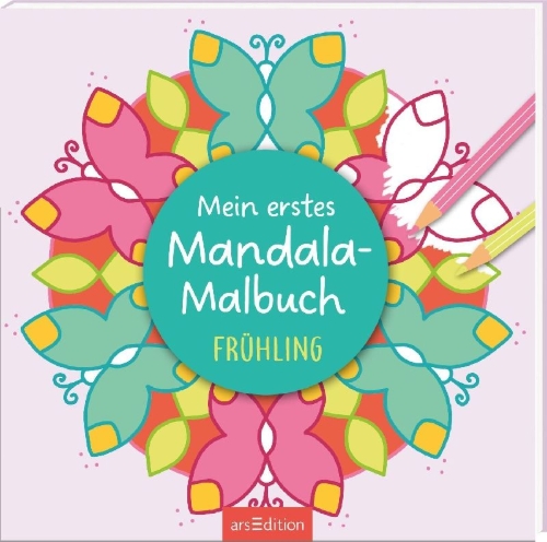 Buchcover und Innenansicht für das Buch: Mein erstes Mandala-Malbuch Frühling