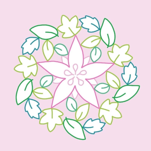 Buchcover und Innenansicht für das Buch: Mein erstes Mandala-Malbuch Frühling