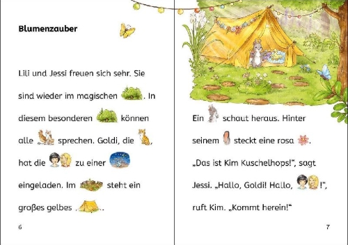 Buchcover und Innenansicht für das Buch: Bildermaus - Kleines Kaninchen in Not