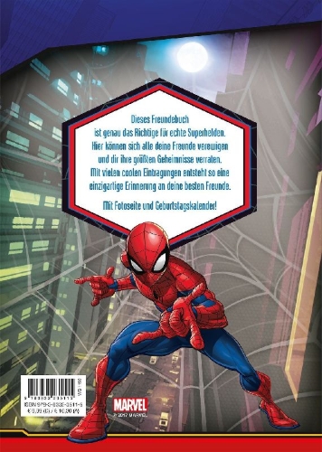 Buchcover und Innenansicht für das Buch: Marvel Spider-Man Freundebuch