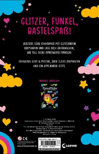Buchcover und Innenansicht für das Buch: I Love Crystals - Unicorns