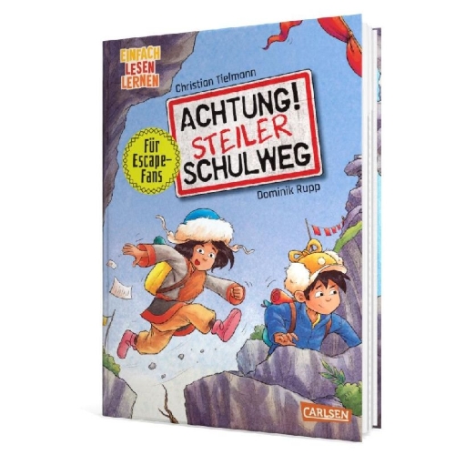Buchcover und Innenansicht für das Buch: Achtung!: Steiler Schulweg