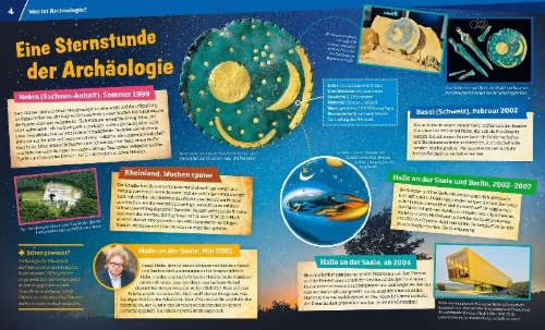 Buchcover und Innenansicht für das Buch: WAS IST WAS Band 141 Archäologie. Schätze der Vergangenheit