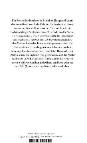 Buchcover und Innenansicht für das Buch: Wenn ein Reisender in einer Winternacht