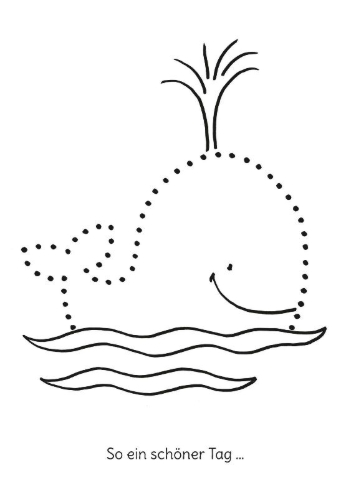 Buchcover und Innenansicht für das Buch: Ausmalbilder für Kita-Kinder: Mein erstes großes Malbuch: Punkt zu Punkt