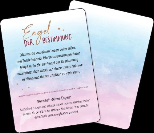 Buchcover und Innenansicht für das Buch: Engelkarten: Die Engel an deiner Seite