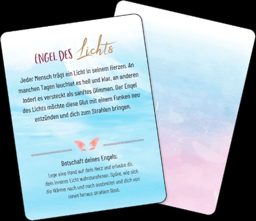 Buchcover und Innenansicht für das Buch: Engelkarten: Die Engel an deiner Seite