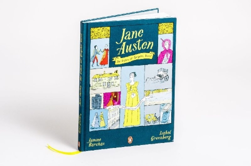 Buchcover und Innenansicht für das Buch: The Novel Life of Jane Austen. A Graphic Biography