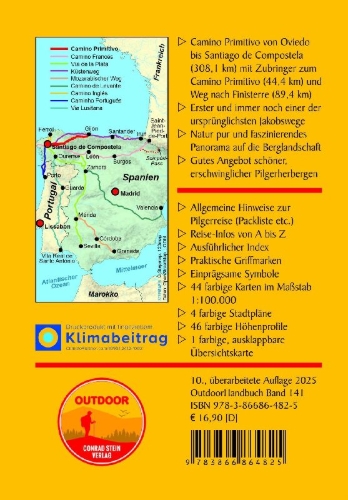 Buchcover und Innenansicht für das Buch: Spanien: Jakobsweg Camino Primitivo