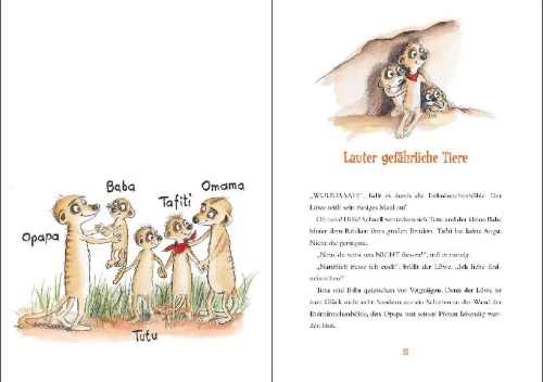 Buchcover und Innenansicht für das Buch: Tafiti - Ab durch die Wüste