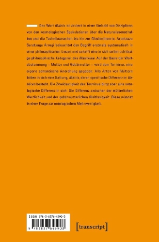 Buchcover und Innenansicht für das Buch: Matrixiale Philosophie