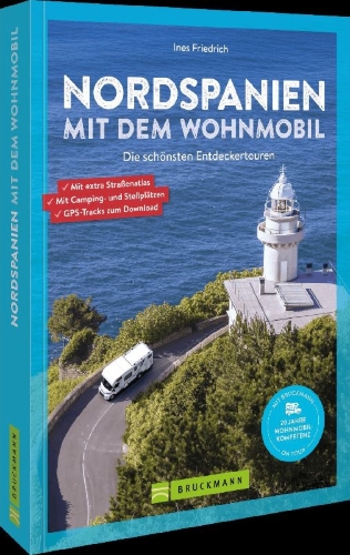 Buchcover und Innenansicht für das Buch: Nordspanien mit dem Wohnmobil