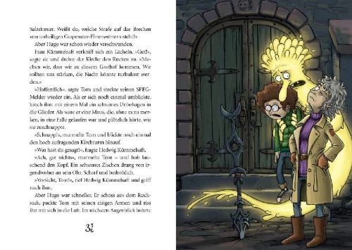 Buchcover und Innenansicht für das Buch: Gespensterjäger in großer Gefahr