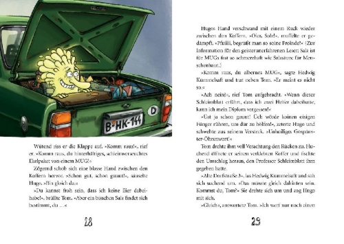 Buchcover und Innenansicht für das Buch: Gespensterjäger in großer Gefahr