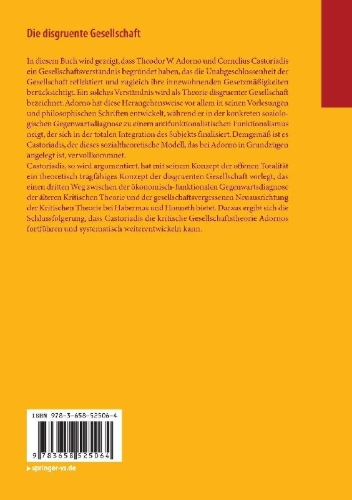 Buchcover und Innenansicht für das Buch: Die disgruente Gesellschaft