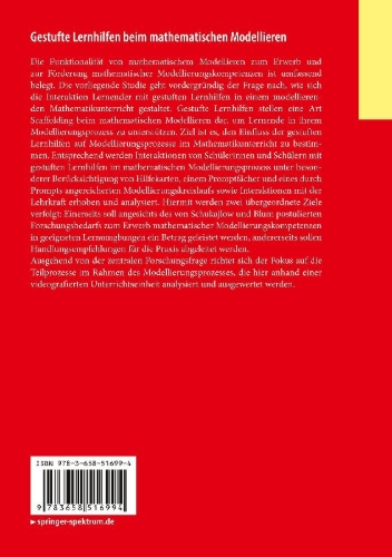 Buchcover und Innenansicht für das Buch: Gestufte Lernhilfen beim mathematischen Modellieren