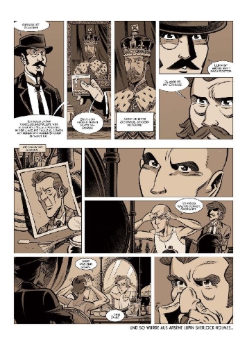 Buchcover und Innenansicht für das Buch: Arsène Lupin et le dernier secret de Nostradamus