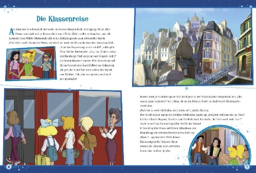 Buchcover und Innenansicht für das Buch: Bibi Blocksberg: Die schönsten Gutenachtgeschichten