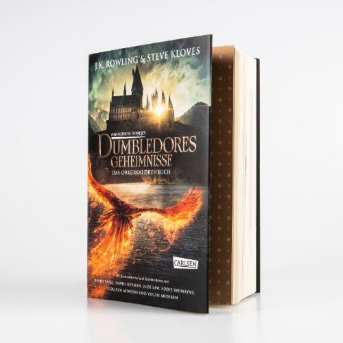 Buchcover und Innenansicht für das Buch: Fantastic Beasts: The Secrets of Dumbledore - The Complete Screenplay