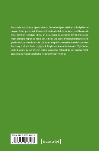 Buchcover und Innenansicht für das Buch: Utopie und Politik