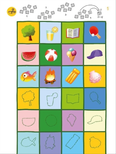 Buchcover und Innenansicht für das Buch: Mein erstes Sticker-Bastelheft - Ferien