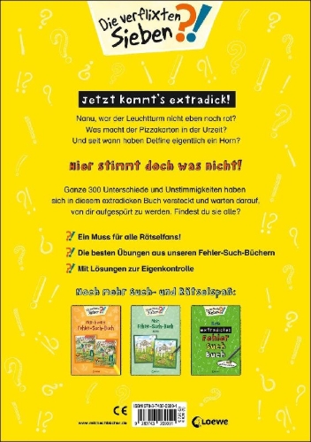 Buchcover und Innenansicht für das Buch: Mein extradickes Fehler-Such-Buch (gelb)