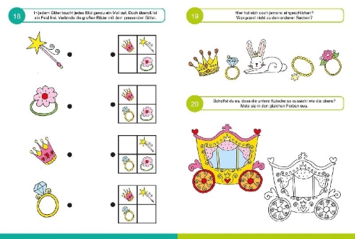 Buchcover und Innenansicht für das Buch: 100 Jeux Amusants: Princesses et fées
