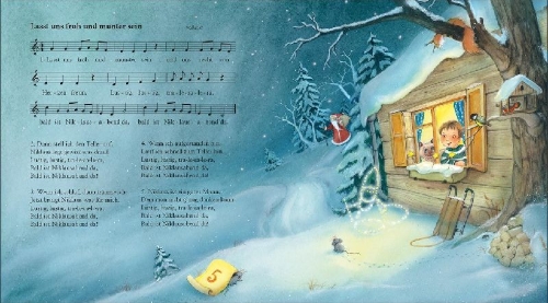 Buchcover und Innenansicht für das Buch: 24 Lieder und Gedichte zum Advent