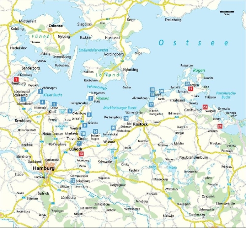 Buchcover und Innenansicht für das Buch: E-Bike Touren Ostsee