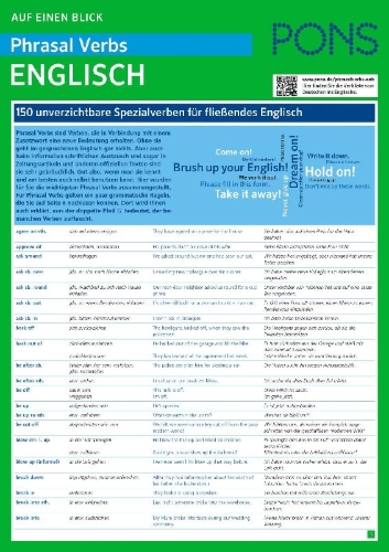 Buchcover und Innenansicht für das Buch: PONS Phrasal Verbs auf einen Blick Englisch