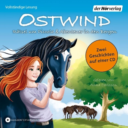 Buchcover und Innenansicht für das Buch: Ostwind. Rätsel um Piccola & Abenteuer in den Bergen