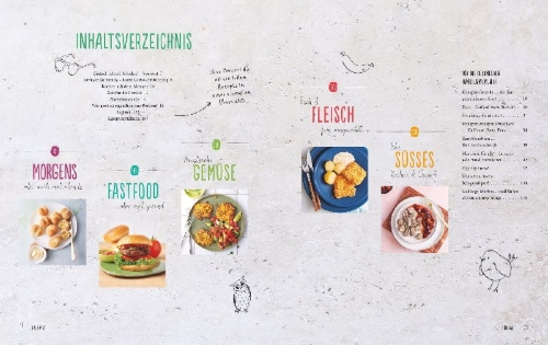 Buchcover und Innenansicht für das Buch: Airfryer for Family