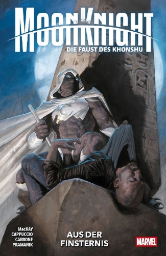 Buchcover und Innenansicht für das Buch: Moon Knight: Fist of Khonshu (2024)