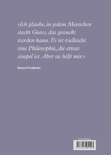 Buchcover und Innenansicht für das Buch: Margot Friedländer. Eine Stimme für das Leben