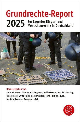 Buchcover und Innenansicht für das Buch: Grundrechte-Report 2025
