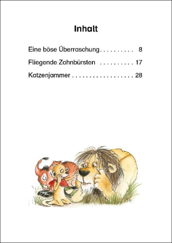 Buchcover und Innenansicht für das Buch: Bildermaus - Tafiti und der Löwe mit dem Wackelzahn
