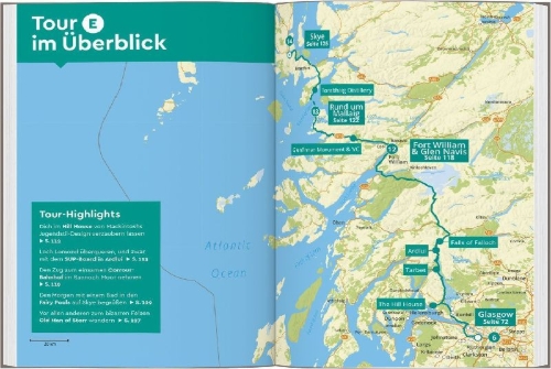 Buchcover und Innenansicht für das Buch: MARCO POLO Camper Guide Schottland